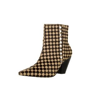 Toga Pulla Chess Patterned Haircalf Ankle Boots